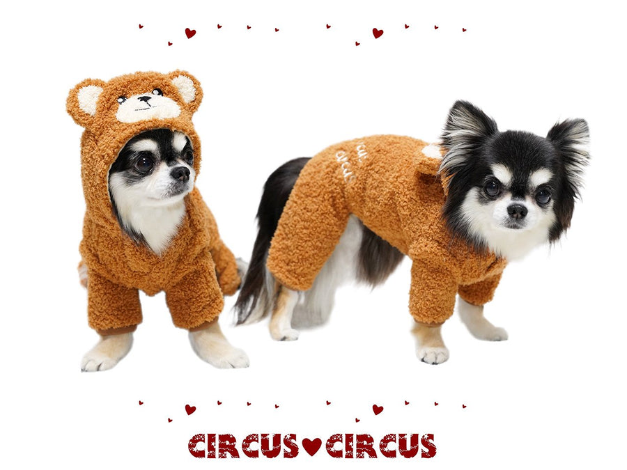 Look Like Toy Bear ALL XXS~L　circus circus　サーカスサーカス　犬服　ワンボタン　パーカー　保温素材