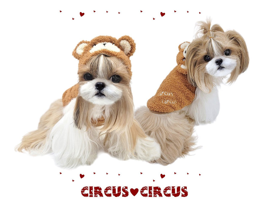 Look Like Toy Bear PK XXS~L　circus circus　サーカスサーカス　犬服　ワンボタン　パーカー　保温素材