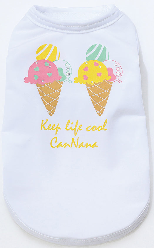 アイスクリームタンク　CanNana きゃんナナ　犬服　かわいい　ドッグウェア　夏服　涼しい　タンクトップ