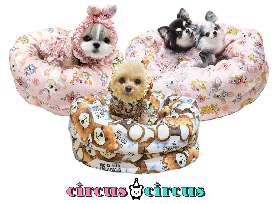 circus circus サーカスサーカス　Toy Bear & Toy Bunny Coolish カドラー　犬服　ドッグウェア　犬グッズ　ドッググッズ　犬用ベッド　春夏　クール