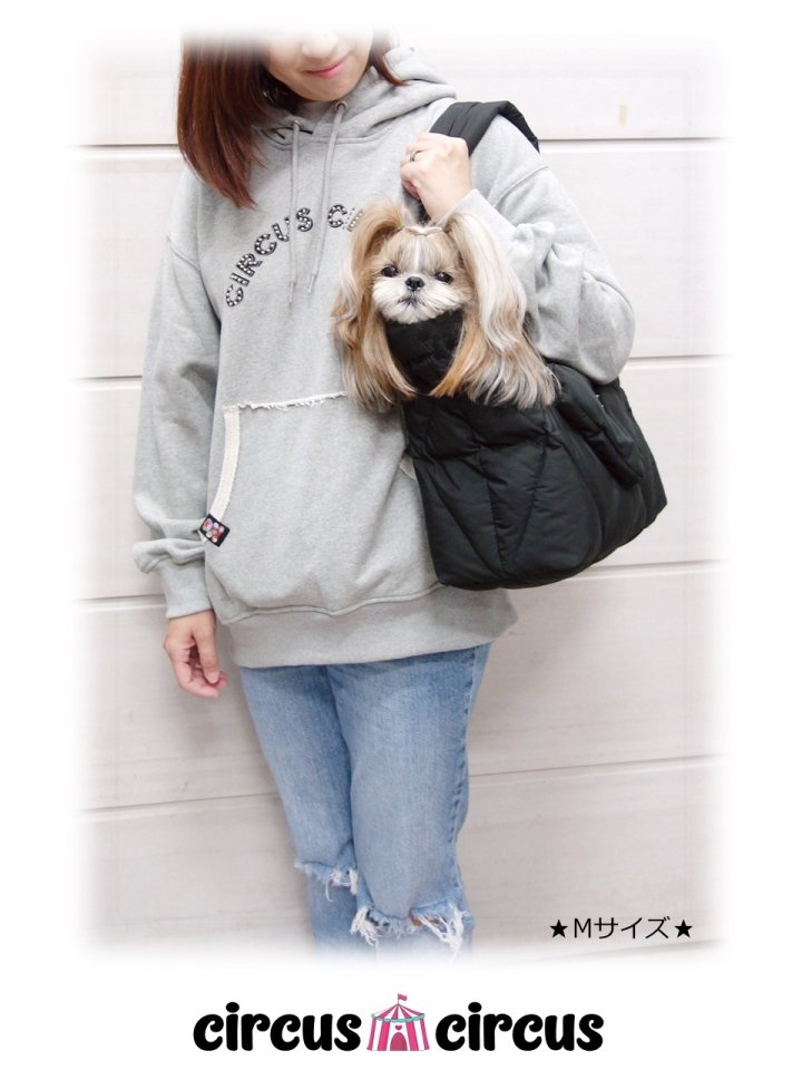 Chic Quilting Carry　circuscircus 犬服　犬用キャリー　ドッグキャリー　ドッグトート　バッグ　犬用バッグ　おでかけお揃い　重ね着　レイヤード　新作　冬服　いぬふく サーカスサー